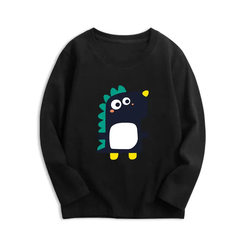 Boys Long Sleeve Cartoon T-Shirt Black Spring Autumn - Image 27