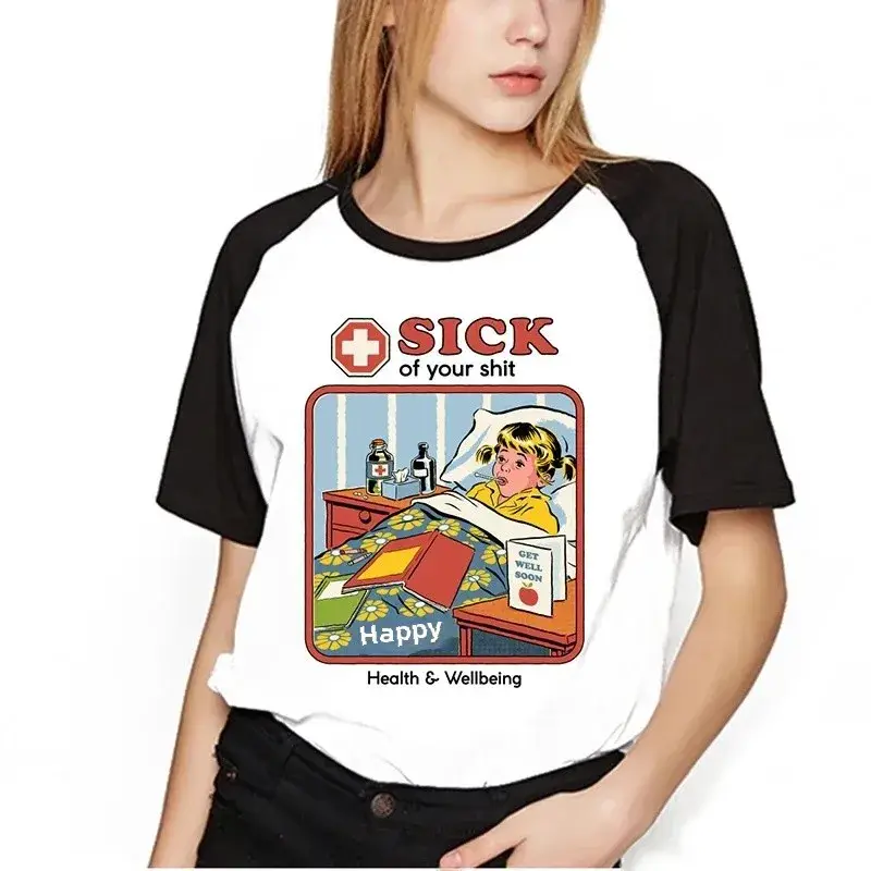 Women Red T-Shirt with "SEWING" Graphic - Image 67