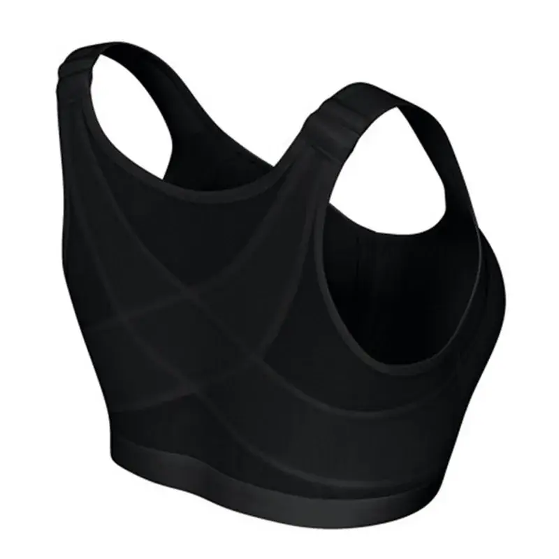 Front Buckle Push Up Sports Bra No Steel Ring Breathable Plus Size - Image 7