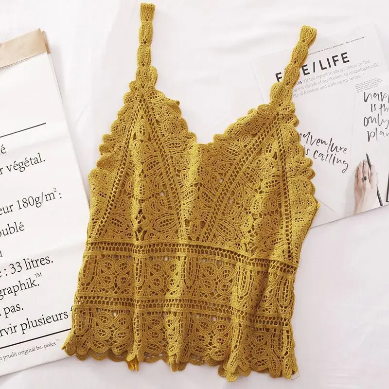 Korean Lace Vests for Women Summer Wear