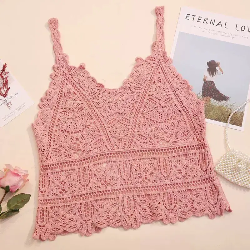 Korean Lace Vests for Women Summer Wear