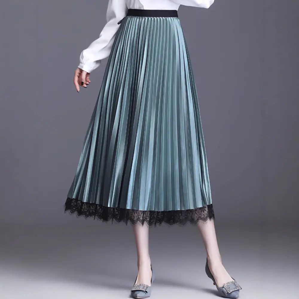 Plus Size Fat Sister Summer Mesh Skirt Long A-Line - Image 8