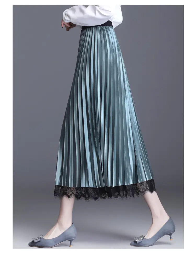 Plus Size Fat Sister Summer Mesh Skirt Long A-Line — feature 17
