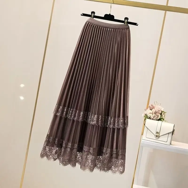 Plus Size Fat Sister Summer Mesh Skirt Long A-Line - Image 2