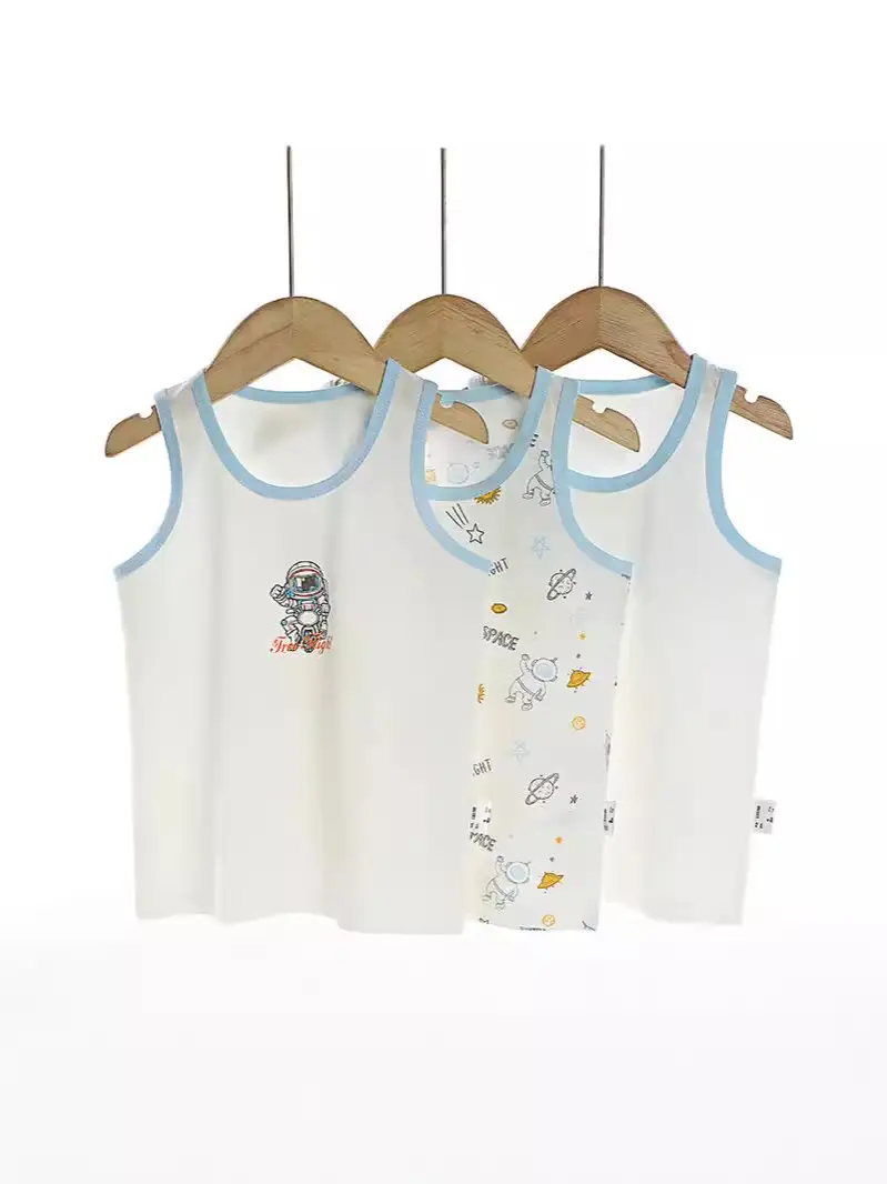 Three Color Cotton Vests for Kids Boys Girls Wholesale - Image 9