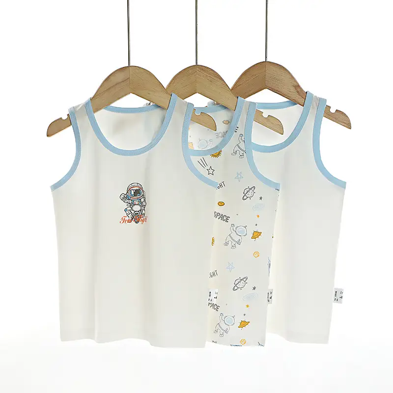 Three Color Cotton Vests for Kids Boys Girls Wholesale - Image 3