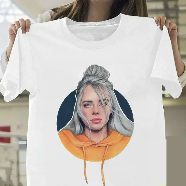 Billie Eilish Graphic T-Shirt White Short Sleeve - Image 23