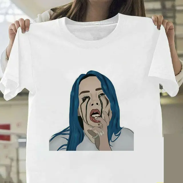 Billie Eilish Graphic T-Shirt White Short Sleeve - Image 21