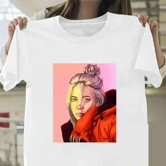 Billie Eilish Graphic T-Shirt White Short Sleeve - Image 15