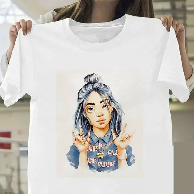 Billie Eilish Graphic T-Shirt White Short Sleeve - Image 18