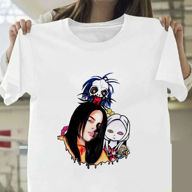 Billie Eilish Graphic T-Shirt White Short Sleeve - Image 19