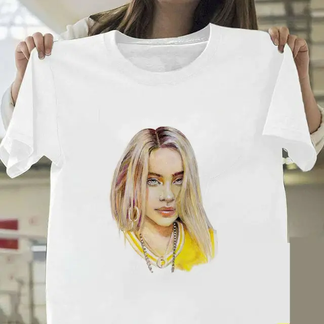 Billie Eilish Graphic T-Shirt White Short Sleeve - Image 20