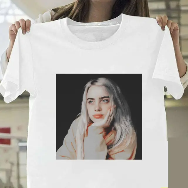Billie Eilish Graphic T-Shirt White Short Sleeve - Image 4