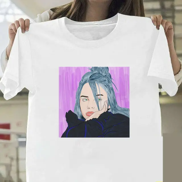 Billie Eilish Graphic T-Shirt White Short Sleeve - Image 9