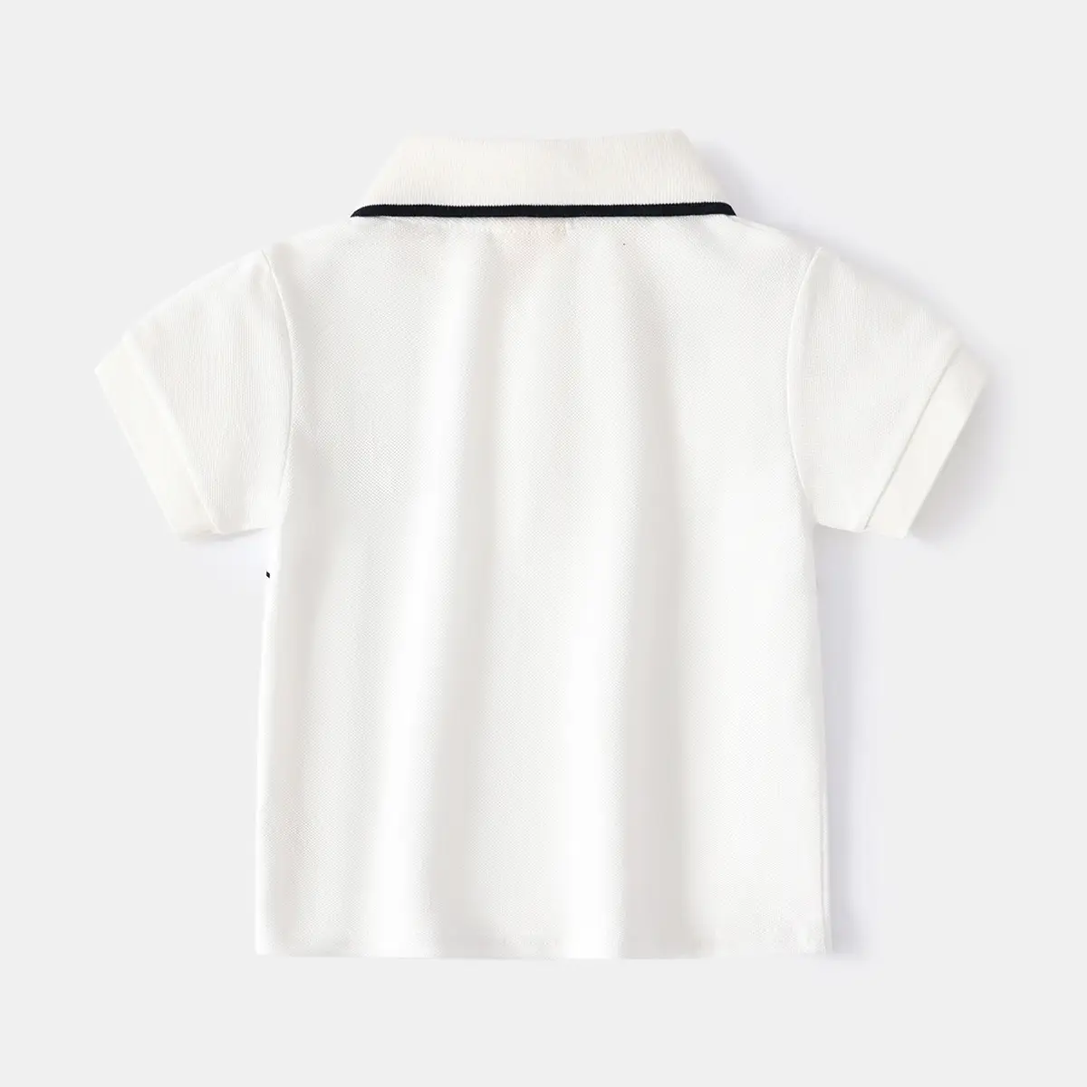 2023 Boys Polo Shirt Navy White Korean Style