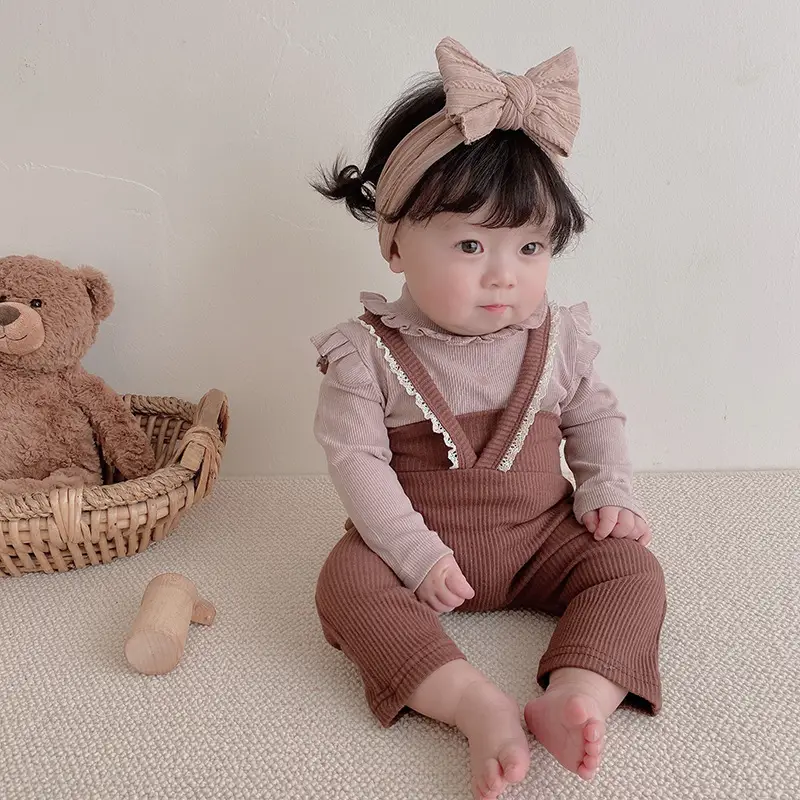 Infant Korean Style High Elastic Pit Strap Pants 2024 Spring Autumn - Image 8