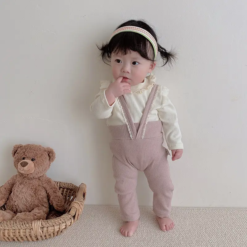 Infant Korean Style High Elastic Pit Strap Pants 2024 Spring Autumn - Image 9