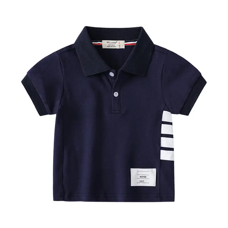 Boys Cotton Polo Shirt White 2026 Summer