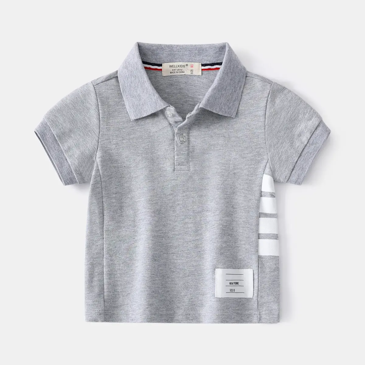 Boys Cotton Polo Shirt White 2026 Summer