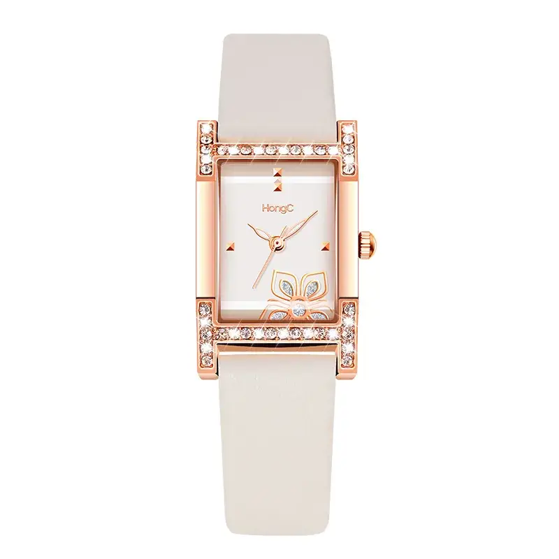 Women's Vintage Luminous Square Watch with Rhinestone Quartz - Image 4