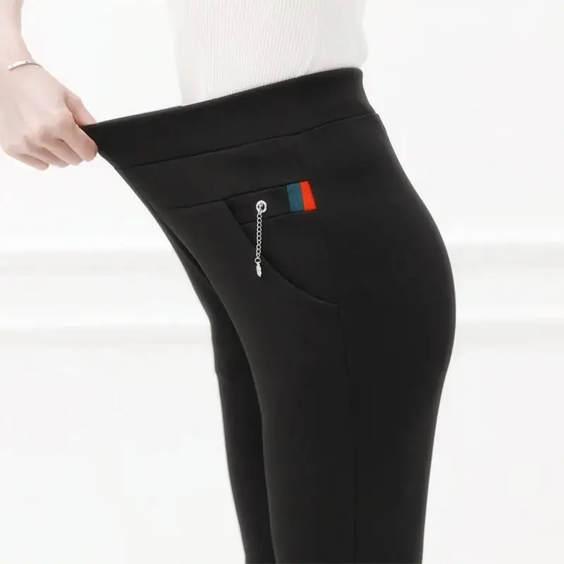 Black Slimming Leggings Plus Size High Waist - Image 5