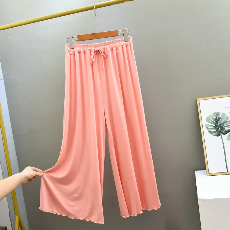 Modal Cotton Flying Straight Pants Spring Summer Plus Size - Image 2