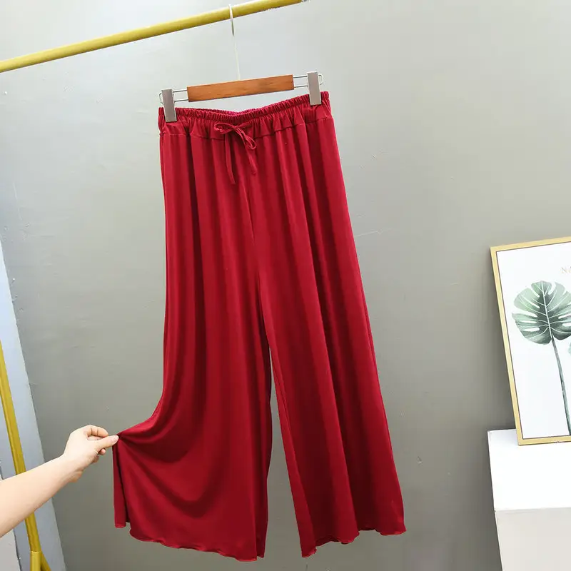 Modal Cotton Flying Straight Pants Spring Summer Plus Size - Image 3