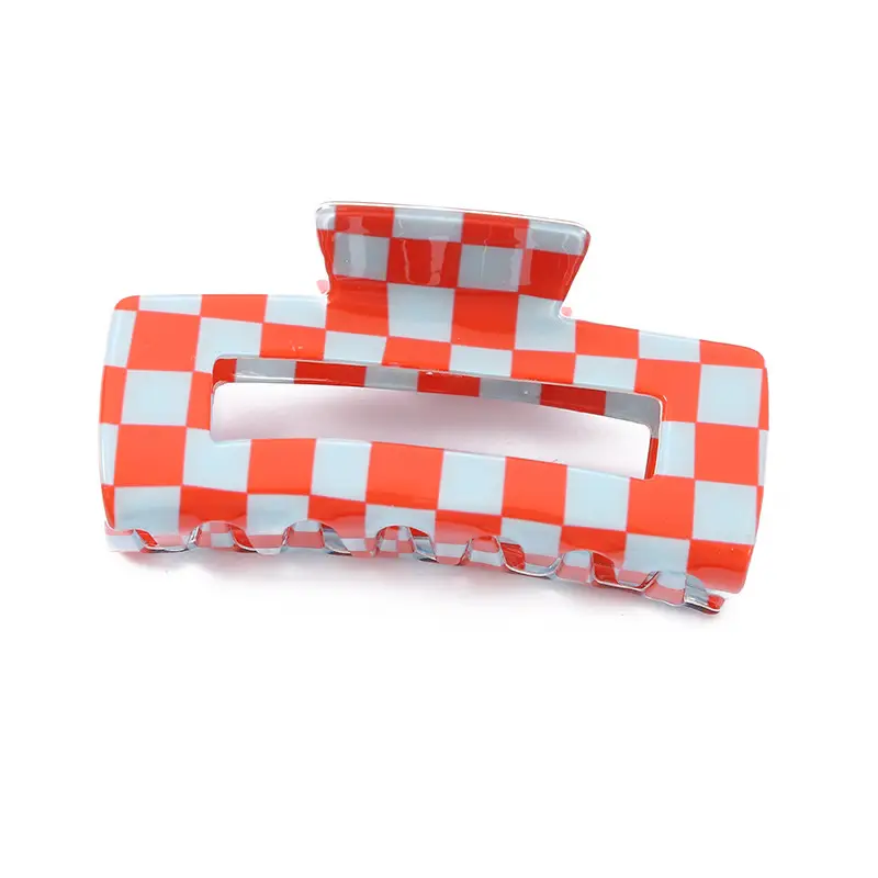 Imitation Checkerboard Hair Clip for Women
