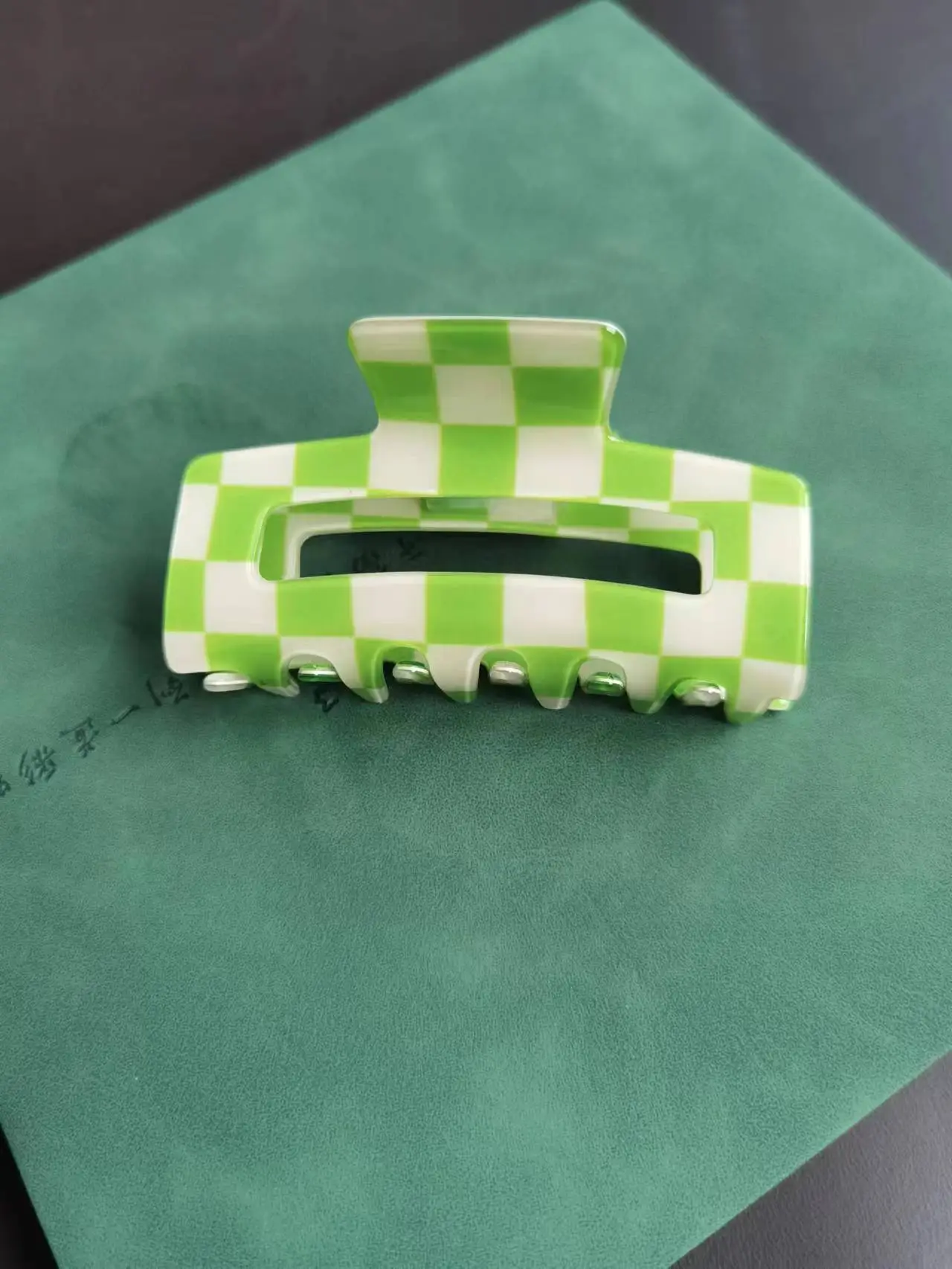Imitation Checkerboard Hair Clip for Women