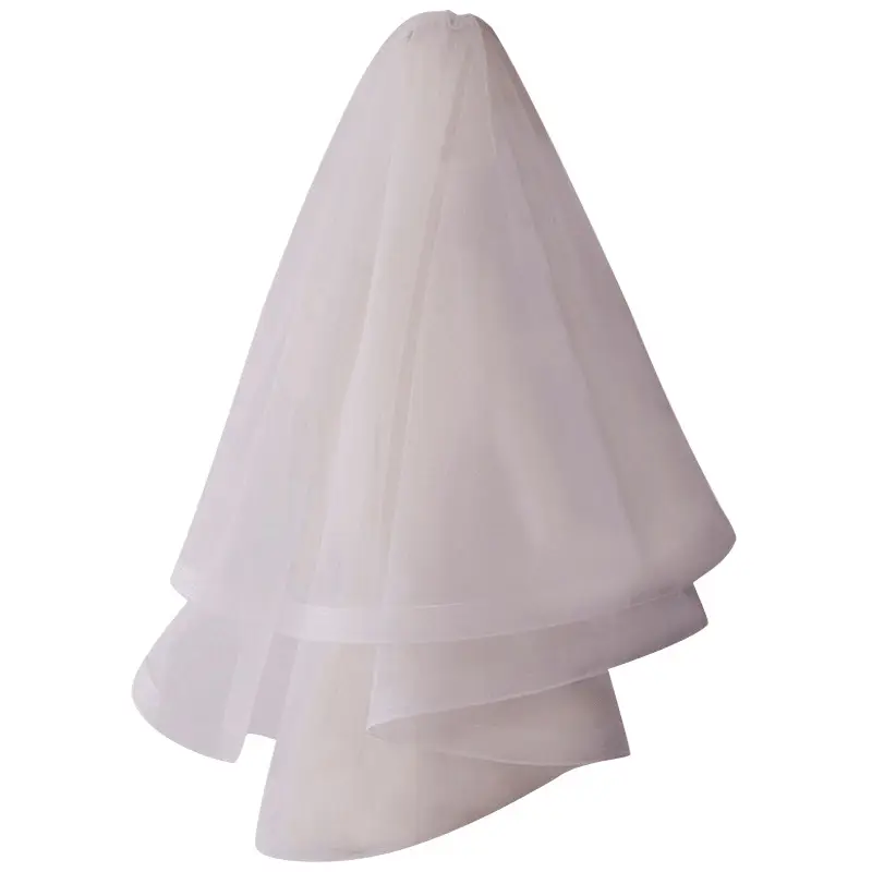 Bridal Veil French Retro Stretch Net Double Mori Wedding - Image 4