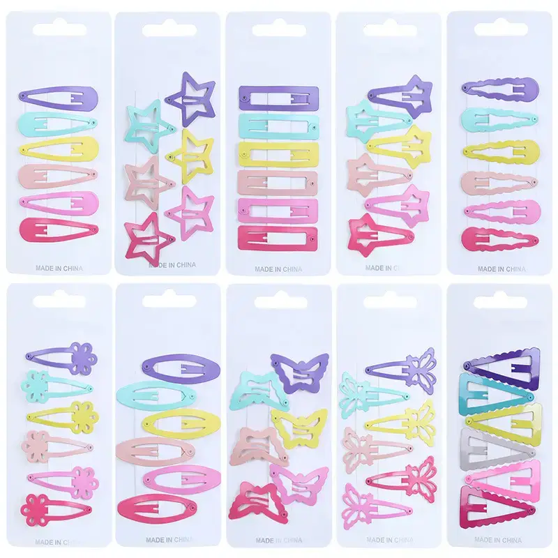 Colorful Metal Hair Clips for Girls 5cm - Image 15