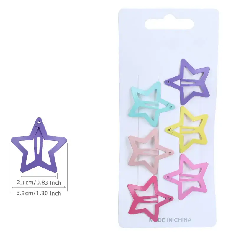 Colorful Metal Hair Clips for Girls 5cm - Image 16