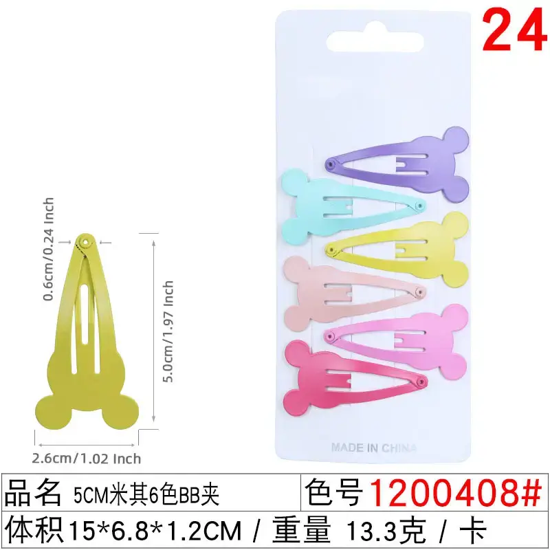 Colorful Metal Hair Clips for Girls 5cm - Image 6