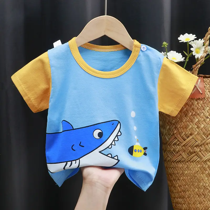 Boys Dinosaur Graphic T-Shirt Blue Grey 2023 - Image 9