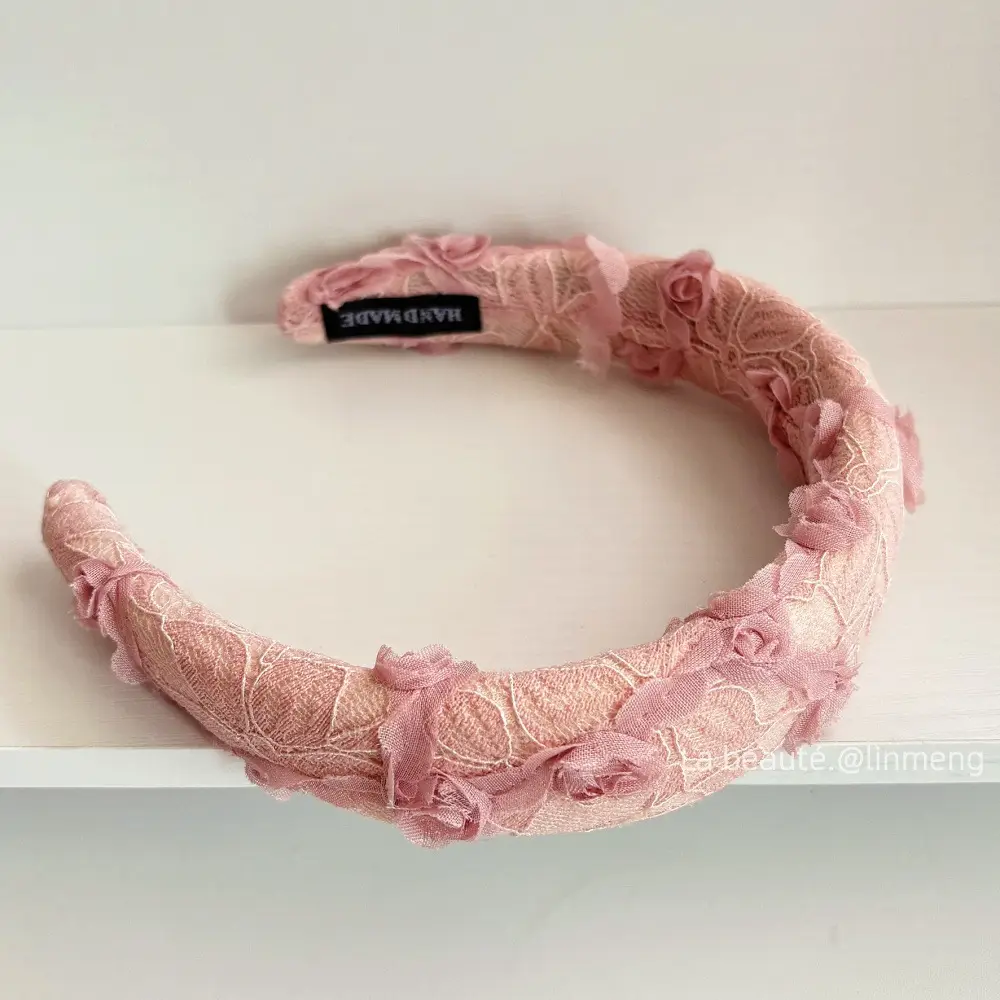 Pink High-Crown Bow Headband for Girls - Image 13