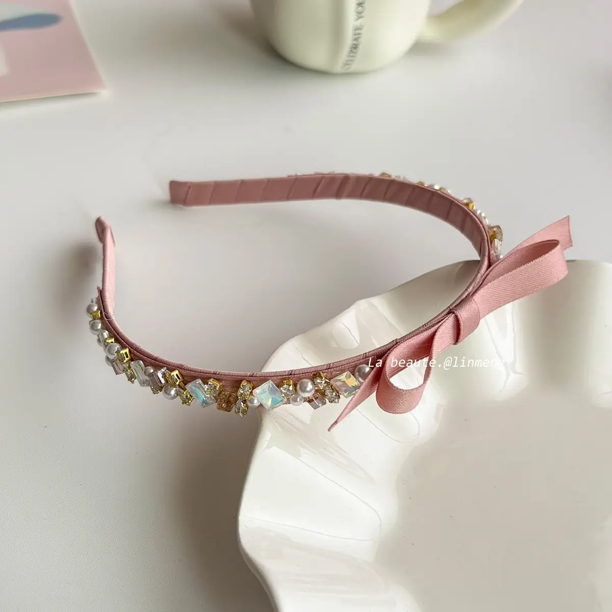 Pink High-Crown Bow Headband for Girls - Image 22
