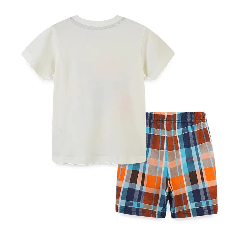 Summer Printed T-shirt Shorts Set for Boys Small Medium - Image 3
