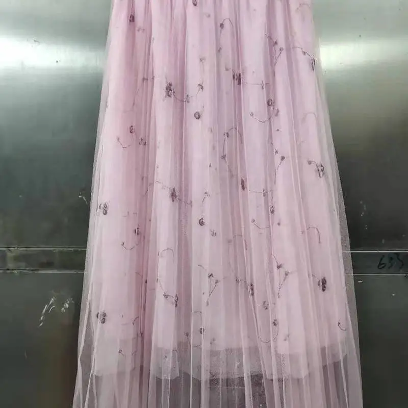 2025 Embroidered Black Mesh Skirt for Women Spring Summer - Image 3