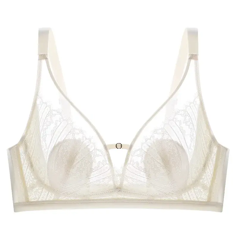 New French Style Lace Bra Large Chest Small - Image 4