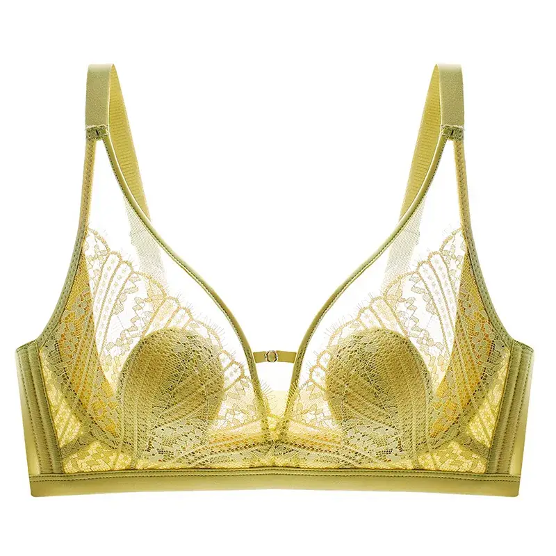 New French Style Lace Bra Large Chest Small - Image 5