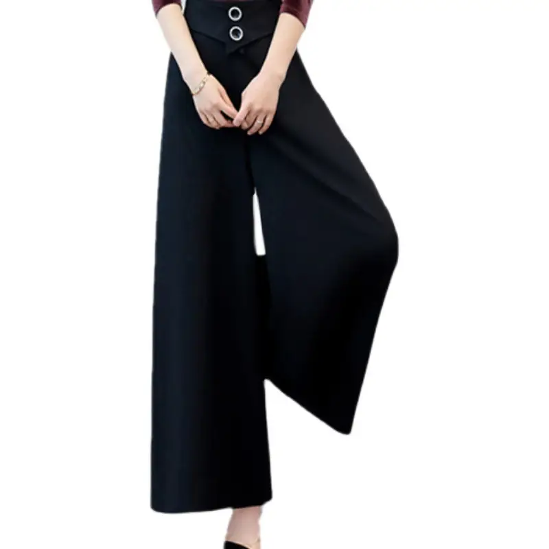 Black Wide Leg Pants High Waist 2022 Women - Image 7