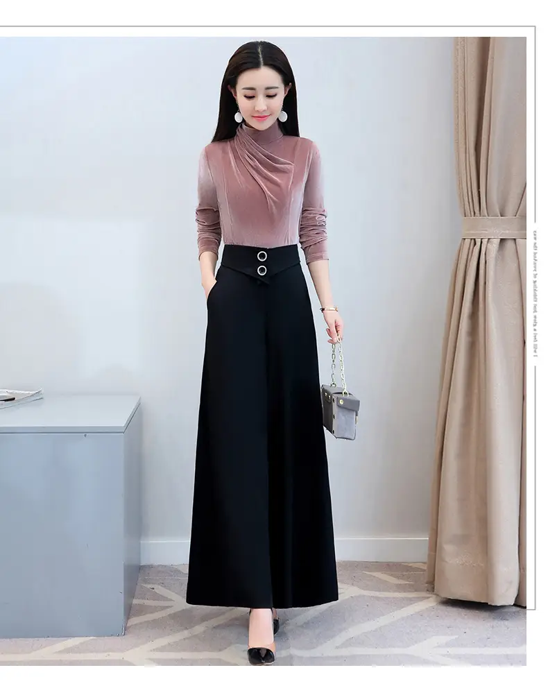 Black Wide Leg Pants High Waist 2022 Women — feature 10