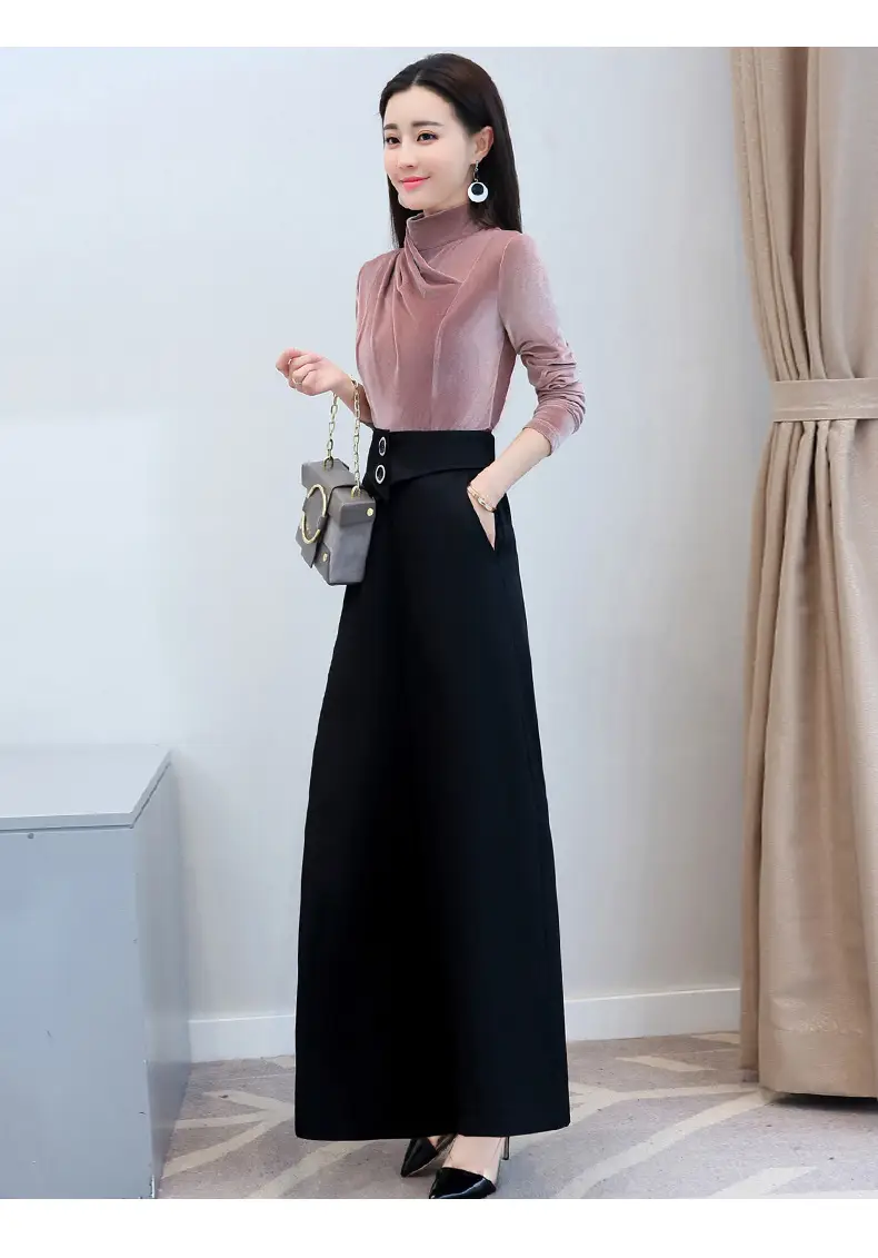 Black Wide Leg Pants High Waist 2022 Women — feature 11