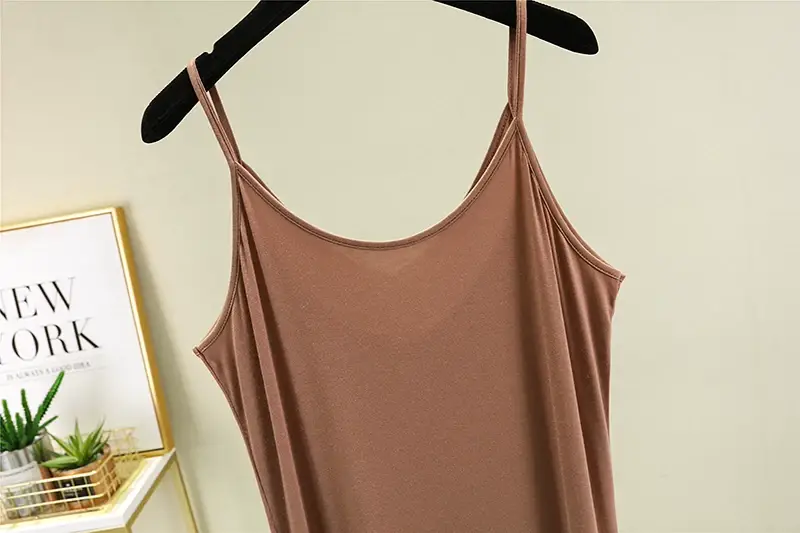 Women's 2023 Solid Color Sleeveless Slip Skirt Large — feature 20