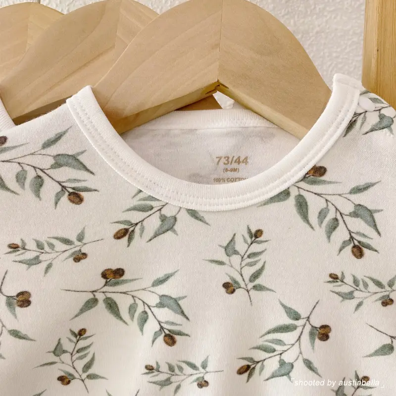 Baby Floral Short Sleeve T-Shirt for Girls Summer Wear