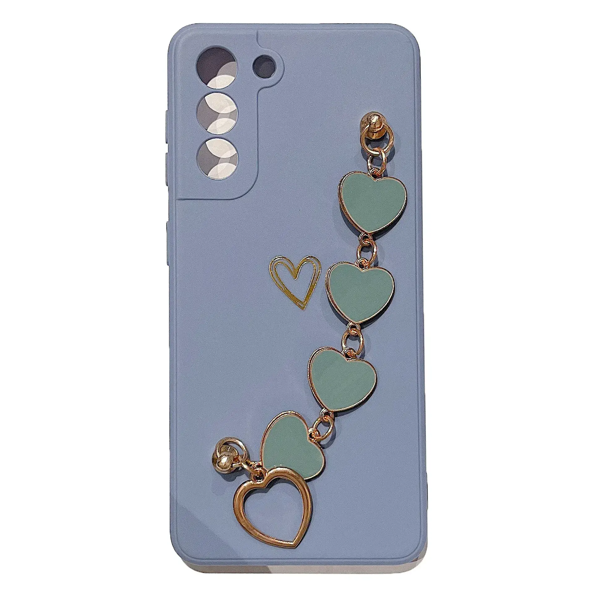 Samsung A56 Heart Chain Phone Case Gold Foil Anti-Drop - Image 12