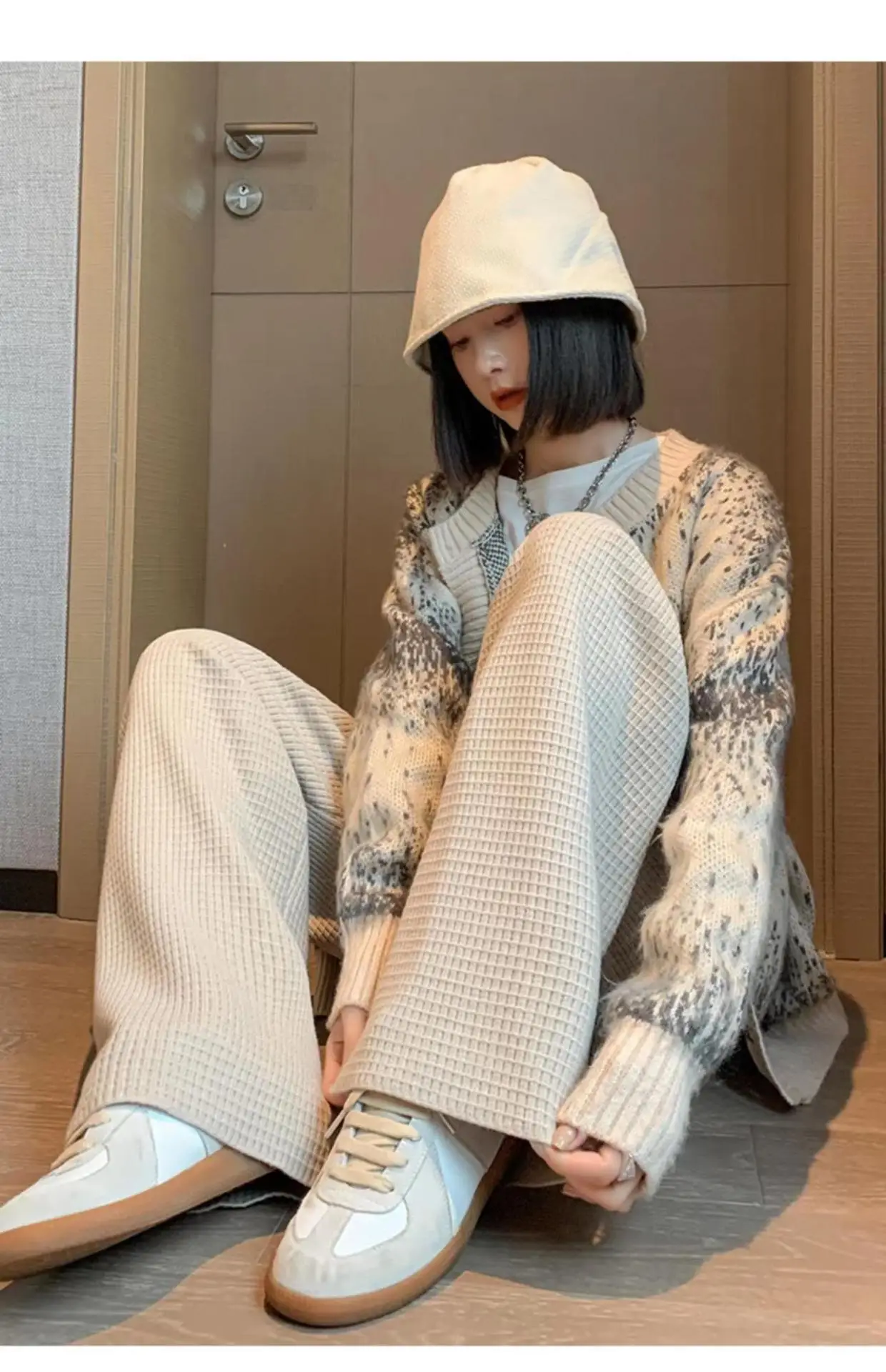 Women Waffled Wide Leg Pants Spring Summer 2022 — feature 13