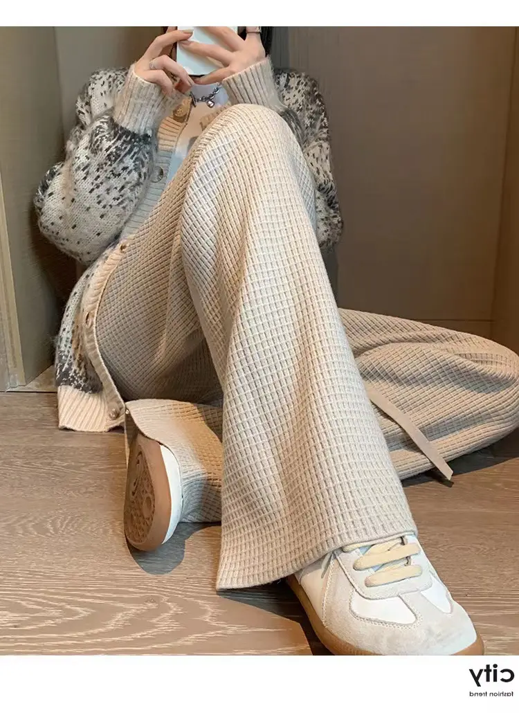Women Waffled Wide Leg Pants Spring Summer 2022 — feature 14