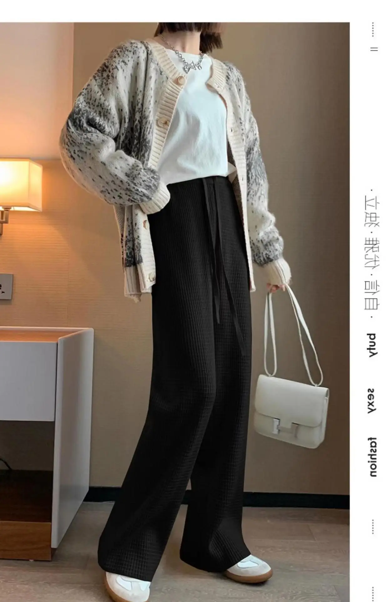 Women Waffled Wide Leg Pants Spring Summer 2022 — feature 18