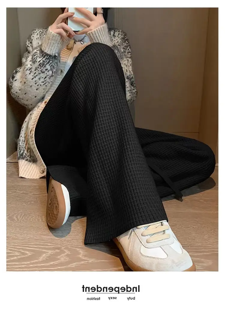 Women Waffled Wide Leg Pants Spring Summer 2022 — feature 19